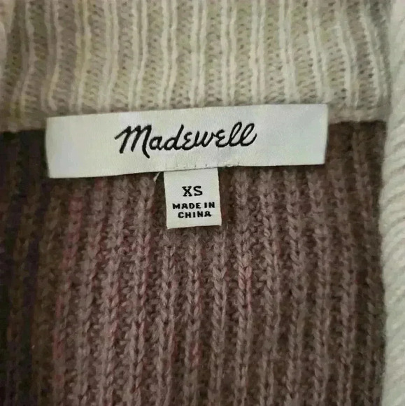 Madewell Womens Glenbrook Half-Zip Pullover Sweater in Colorblock XS - Picture 9 of 12